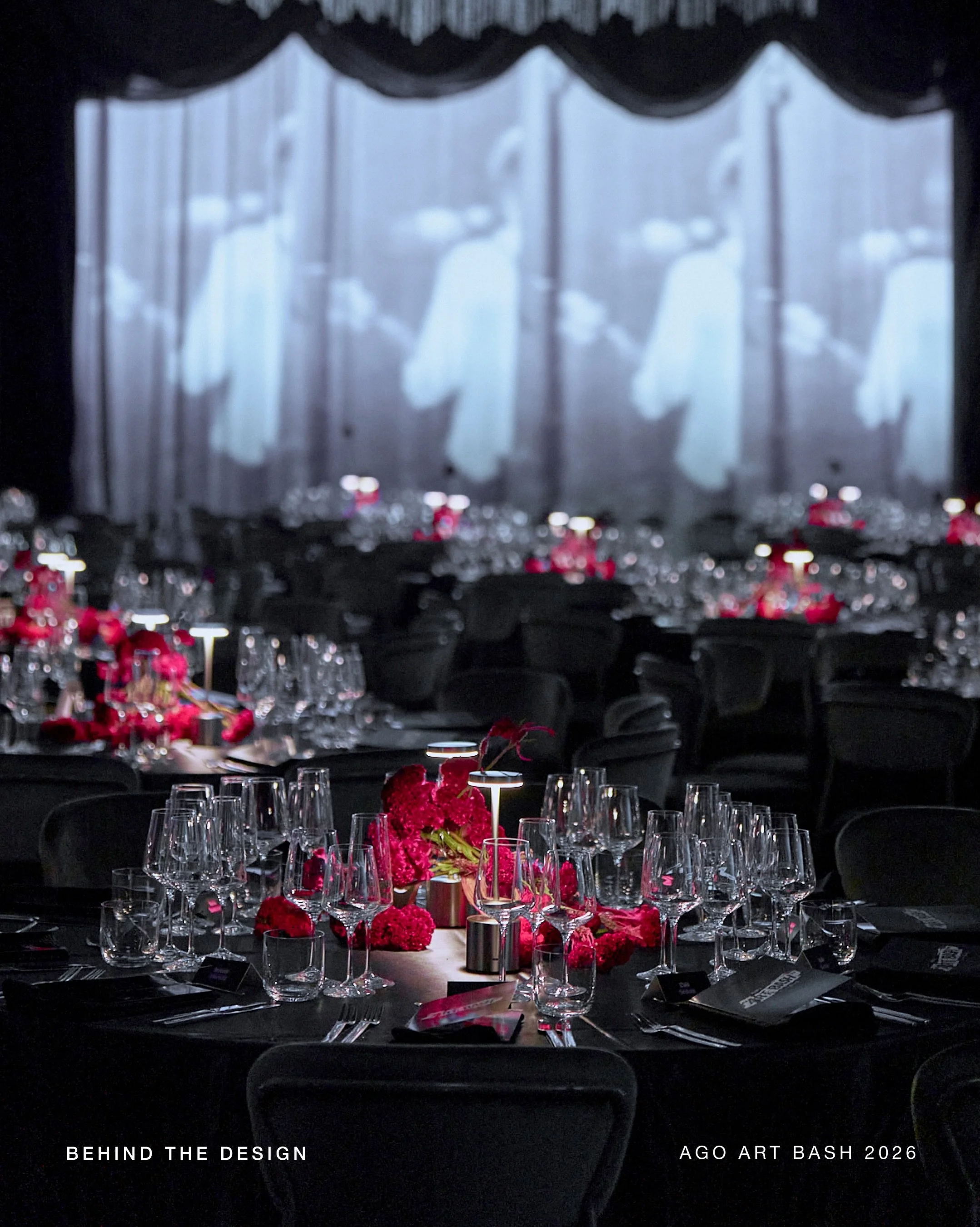 A look at the creative process behind AGO Art Bash 2026.

From dramatic draping and oversized metallic details to immersive floor to ceiling projections, every element was designed to bring the spirit of rock n&rsquo; roll to life through bold visual