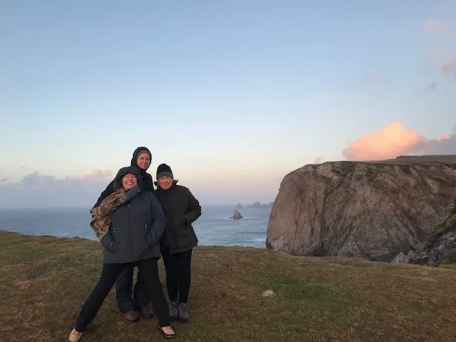 Susan, Frances and Ann at BenWee Head.