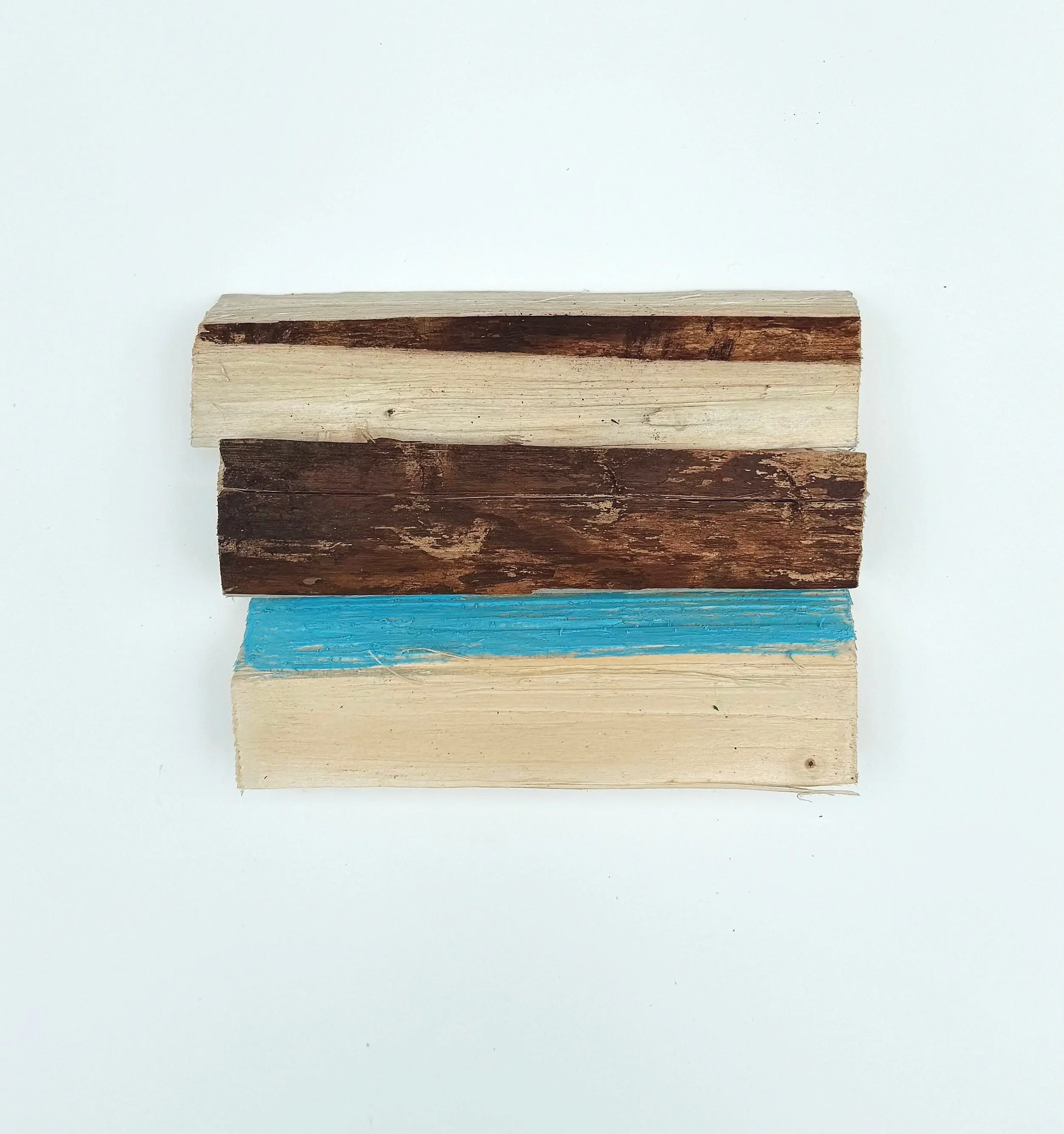 Latan II / kindling and oil pastel / 5 x 6 x 1 inches

