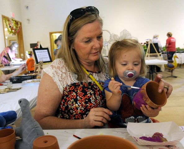  Painting Pots at Earth Day Festival 