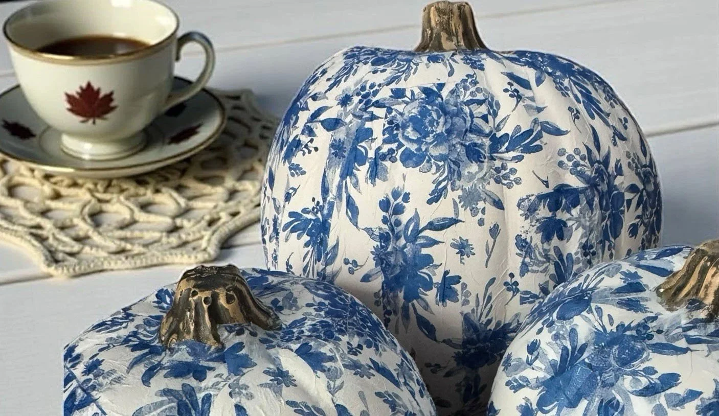 Third Thursday Studio: Decoupaged Pumpkins!