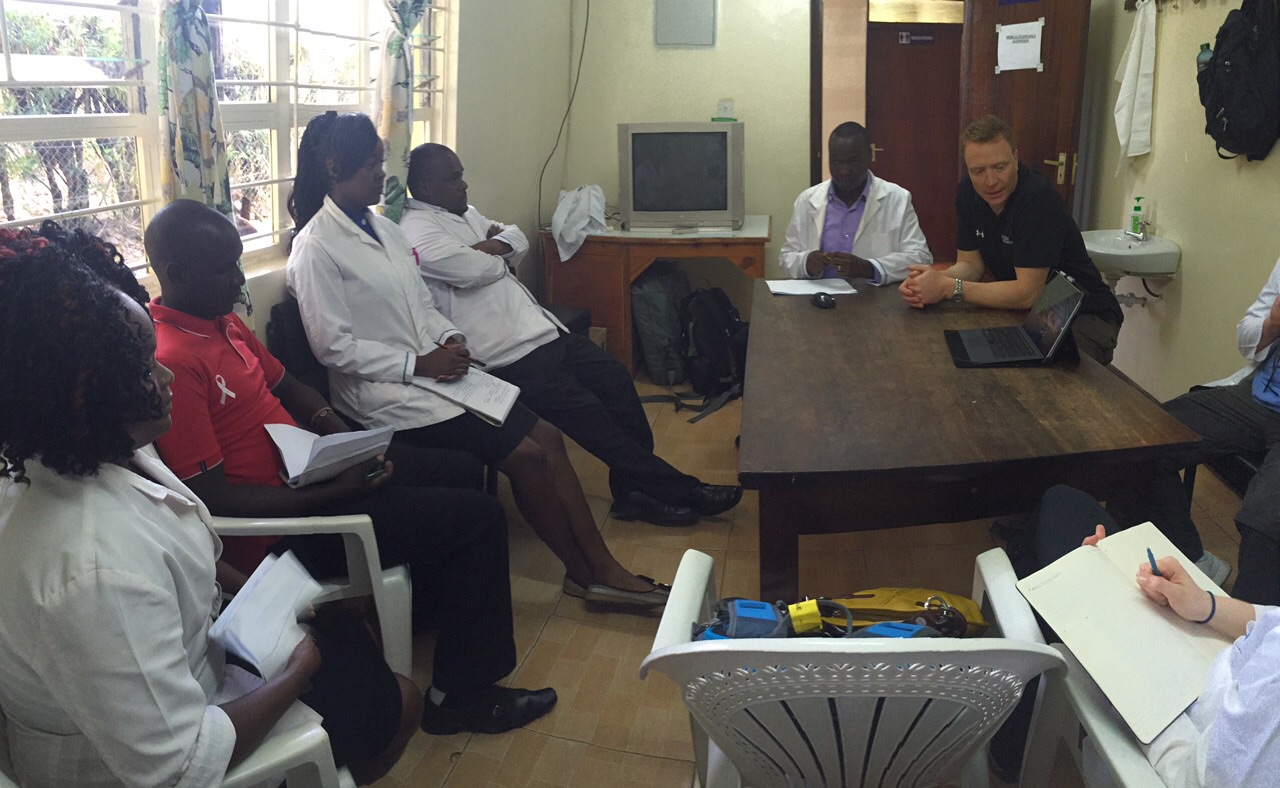 Dr. Andy Miners with the clinicians at Fluorspar