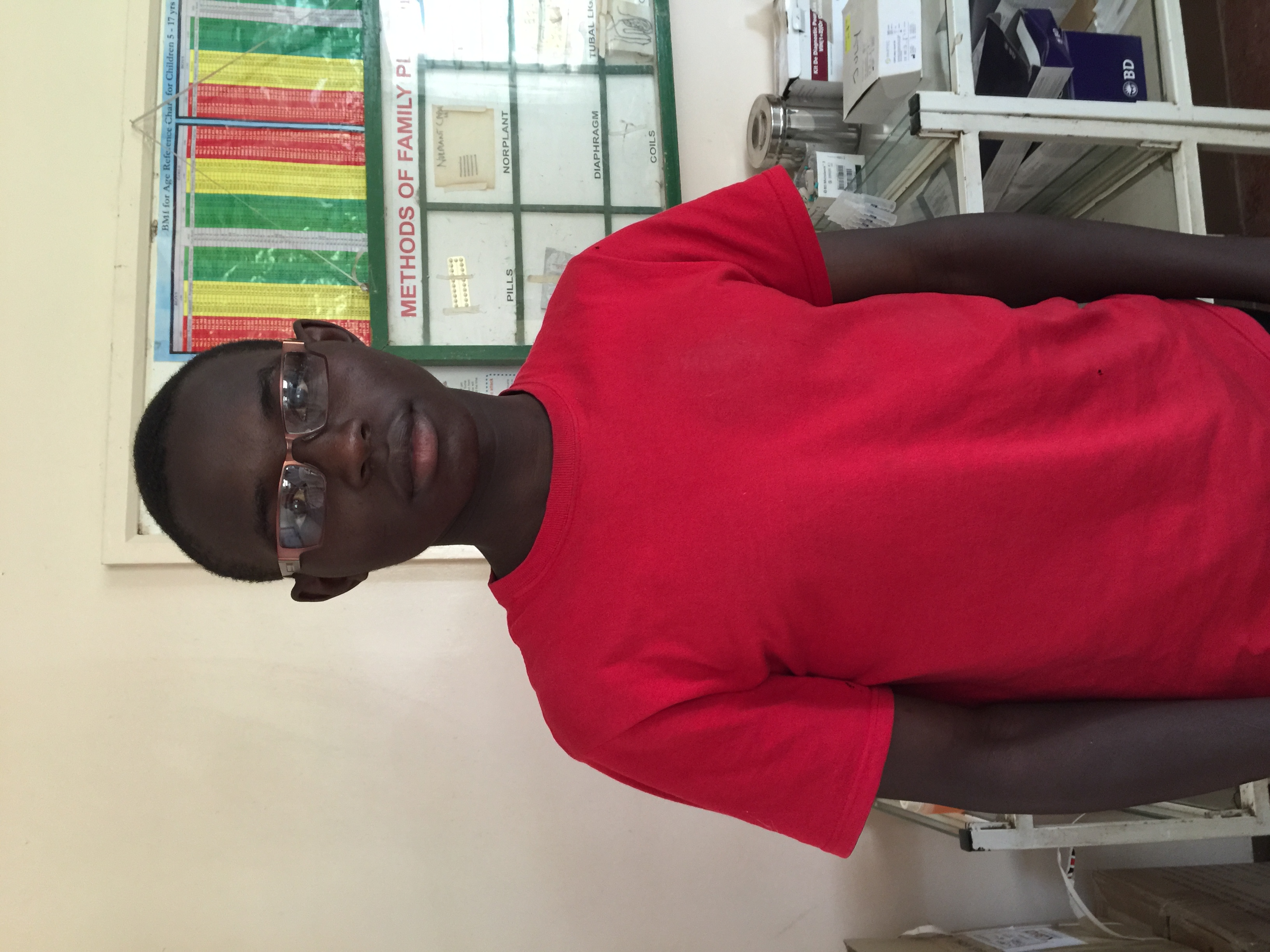 A boy with a new pair of glasses