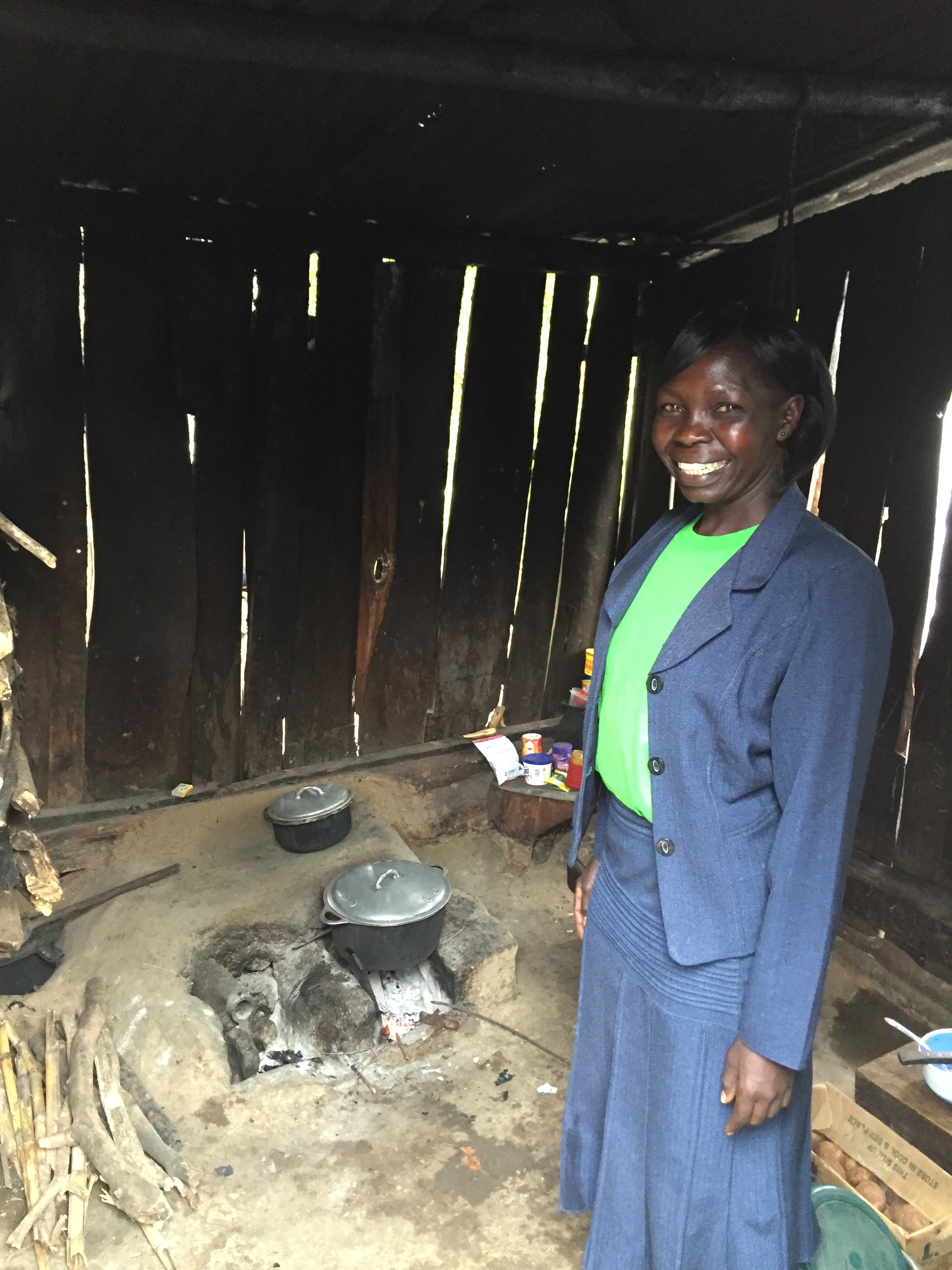 Helen, the community health worker extraordinaire in Simit. Showing us her kitchen where she prepared the masala tea and mandazi