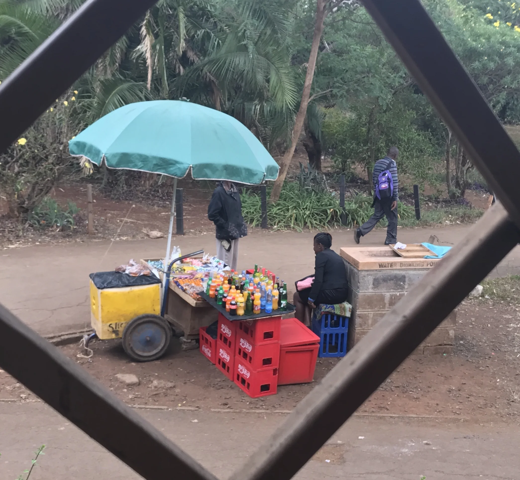 A food kiosk outside the Serena Hotel.
