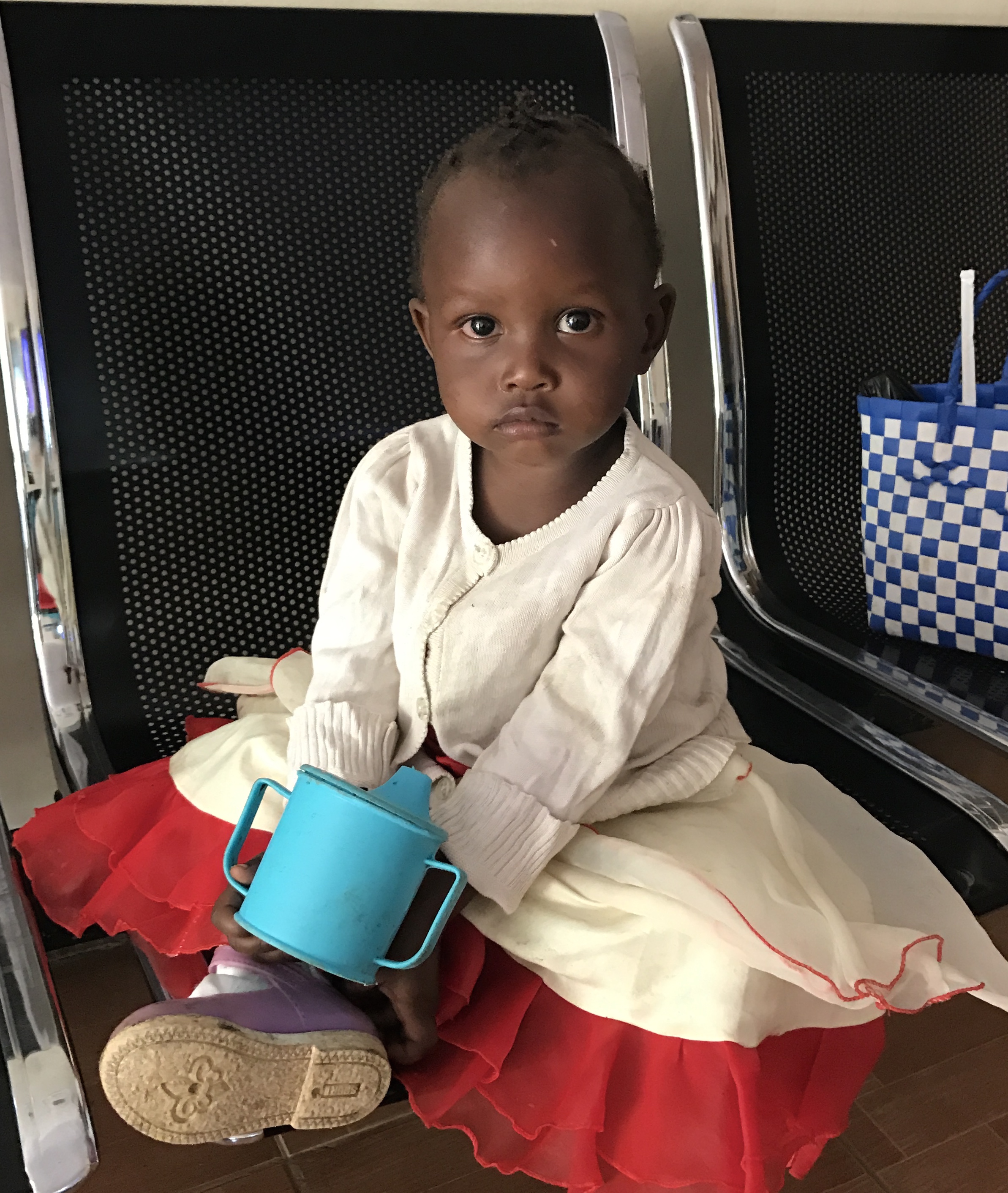 An adorable little girl who came to the clinic with her mother.