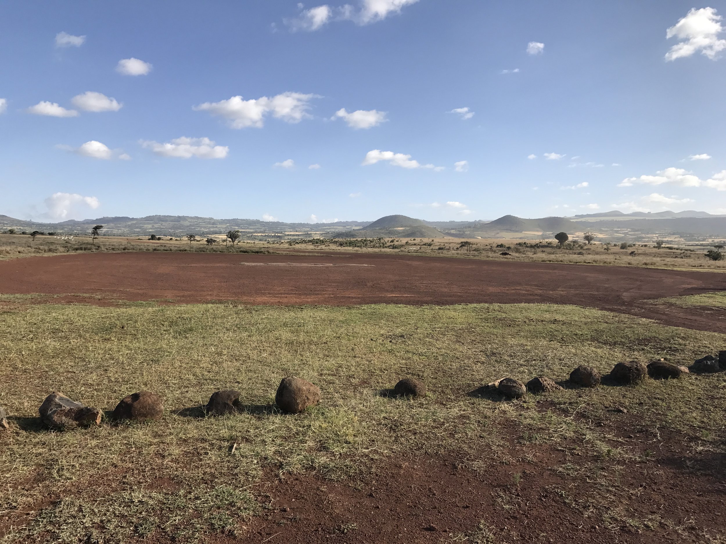 The scene stepping off of the plan at Lewa Downs.