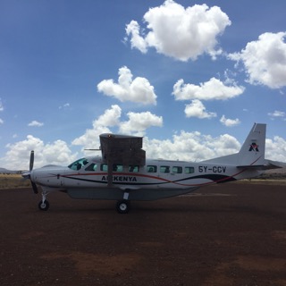 Our sturdy chartered flight, expertly piloted by two Kenyan women