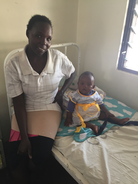 Mother Charity Kajuju and daughter Blessing at 7 months in the post-natal room at Isiolo Hospital.