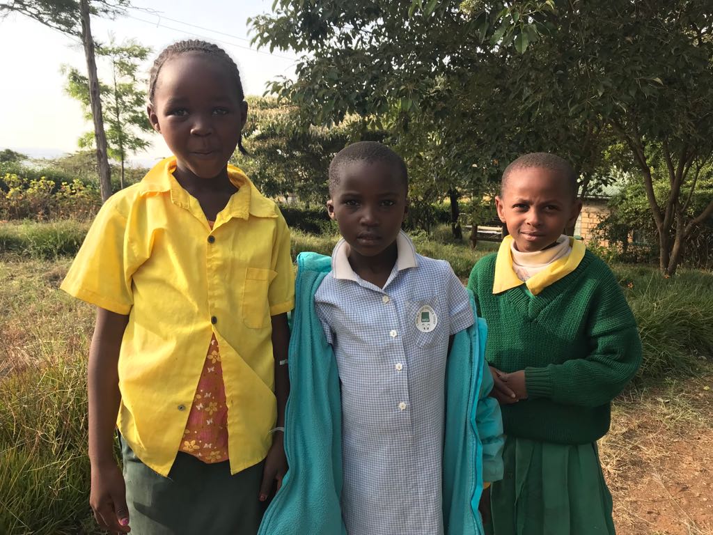Some of Dr. Sidiqa's younger patients for vision screening.