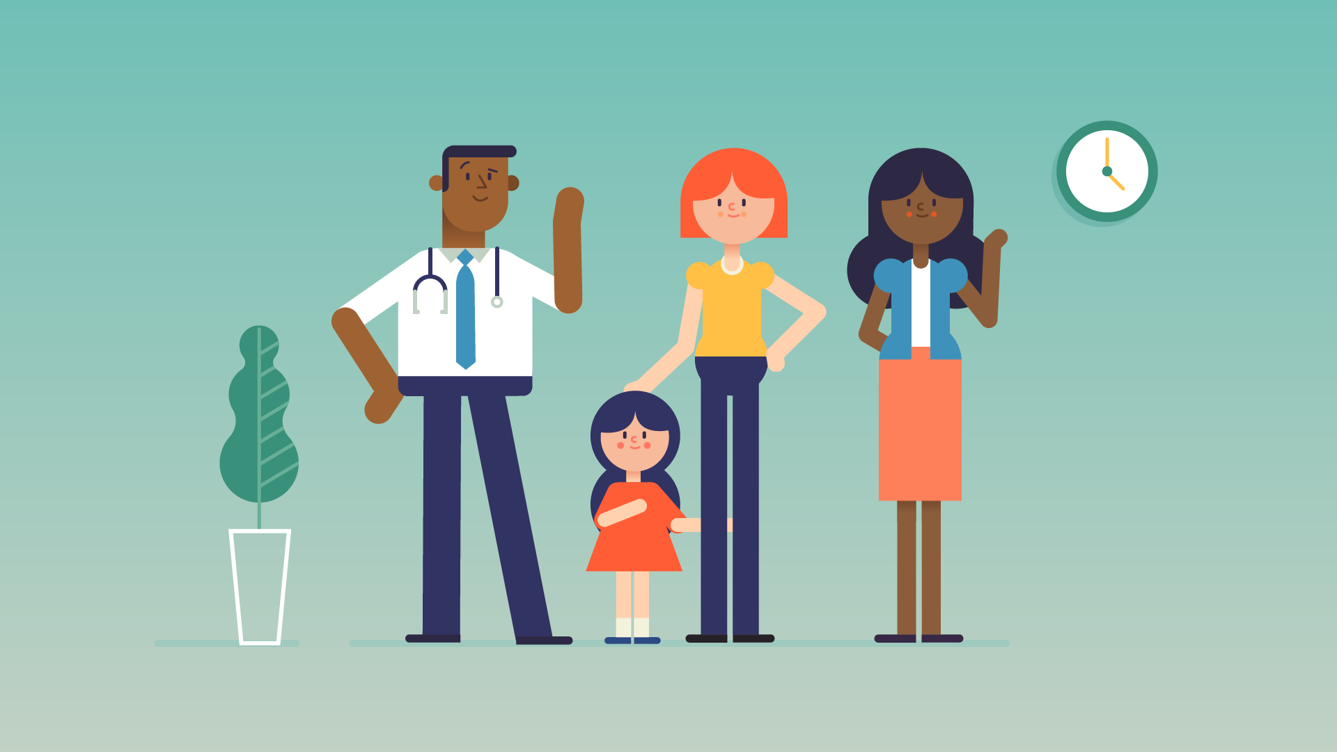 character design- family and doctor