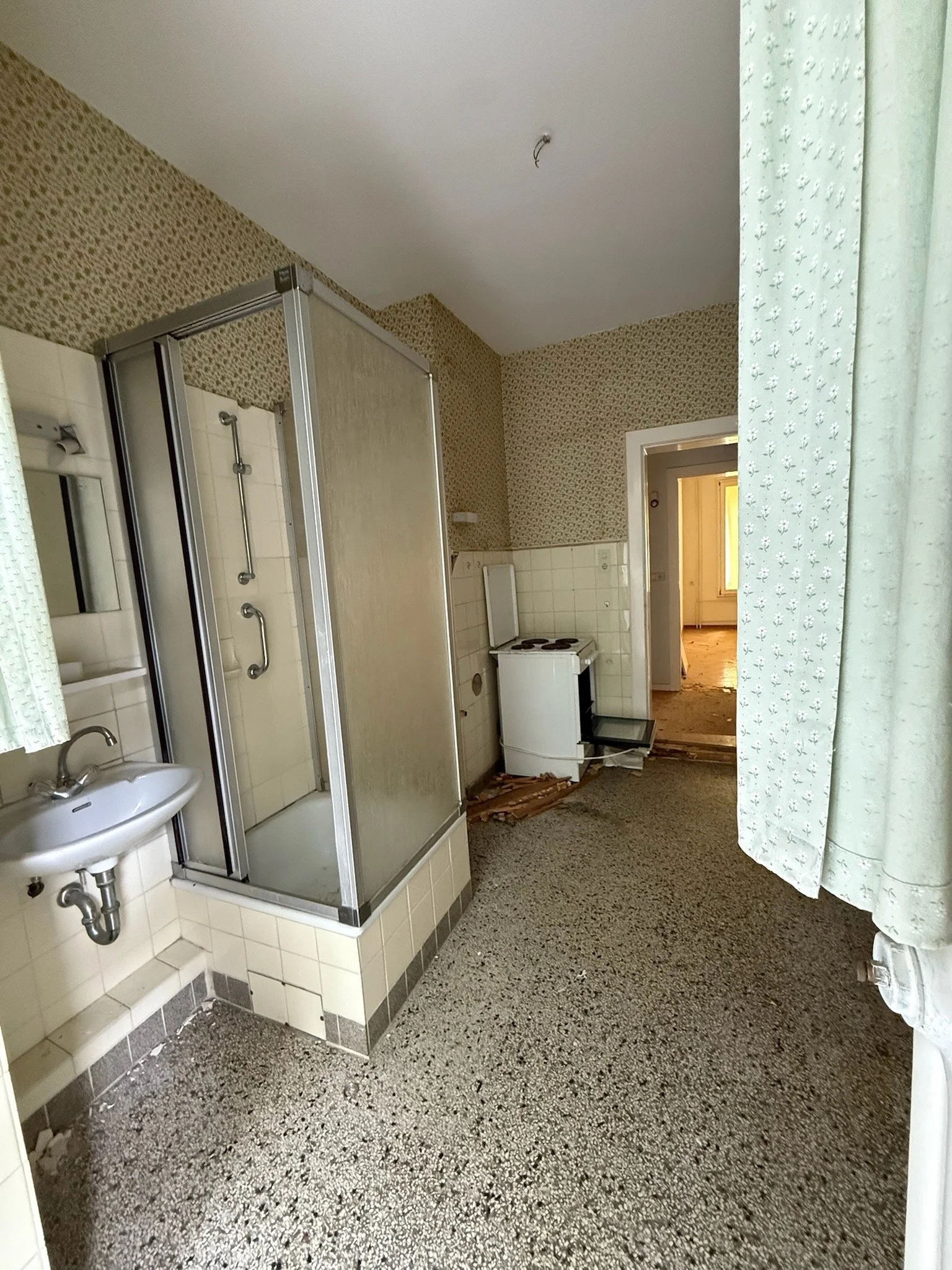 Dusche in der Küche