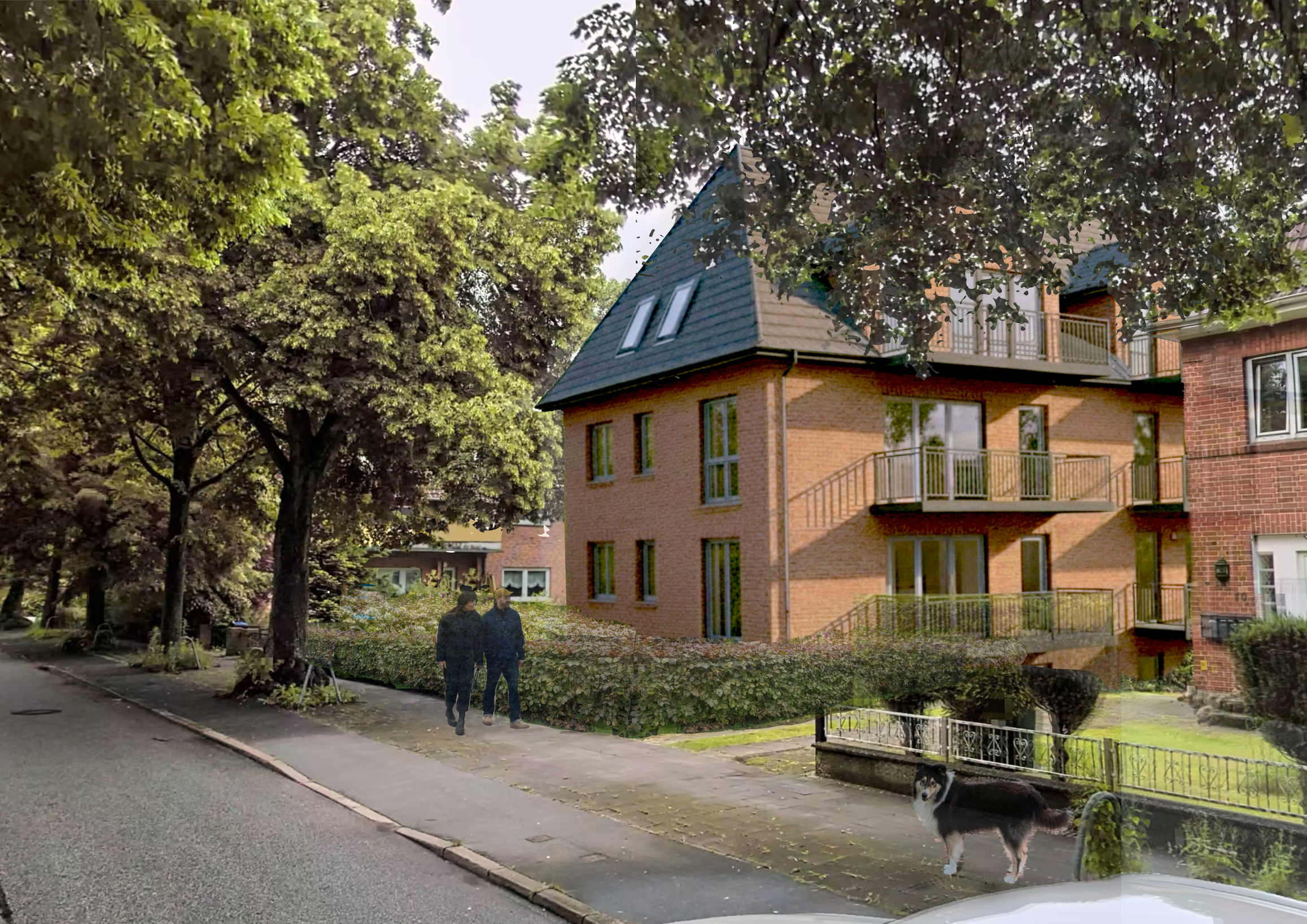 Visualisierung des Neubaus in der Rüsterstraße