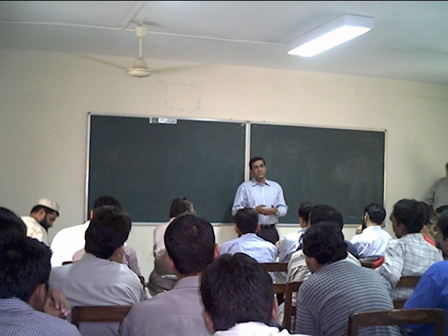 The simple & elegant event was organized to thank Mr. Arif Muneef for volunteering and delivering a highly informative "Digital Communication Workshop" at NED University. The students who benefited from this workshop were given certificates by the head of Electronics Engineering Department, Mr. Shaikh Ghulam Hussain. Attendees were briefed about Koshish Foundation and it's educational projects by Mr. Kashif Yaqoob. 