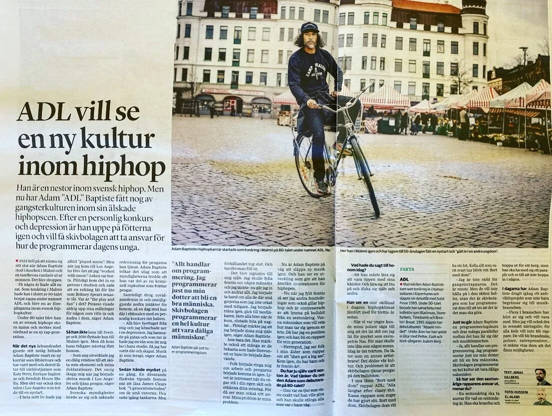 Another good article from Sydsvenskan regarding our friend Adam&rdquo;ADL&rdquo;Baptiste