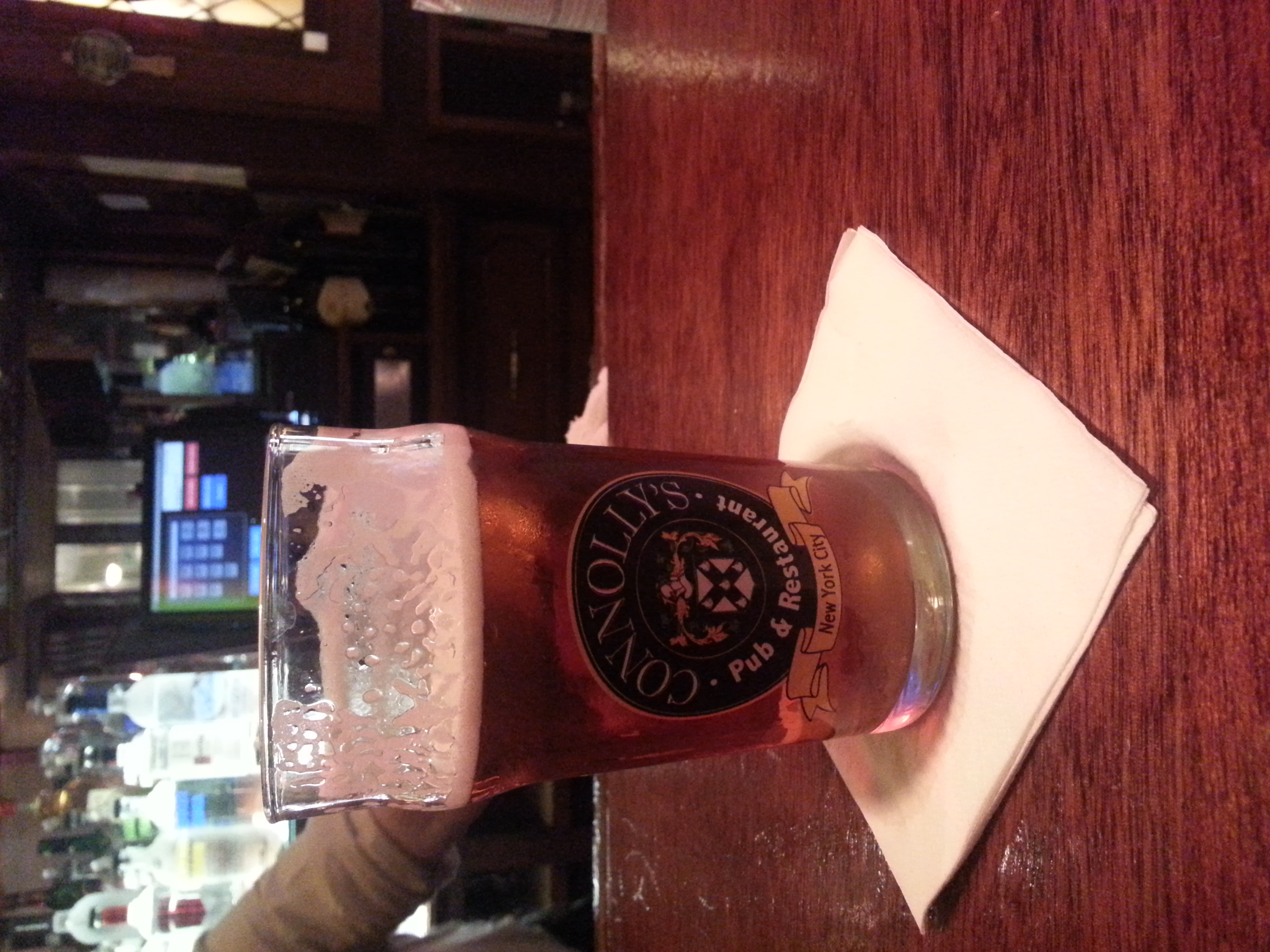 Enjoying a brew with the crew in NYC after wrap.