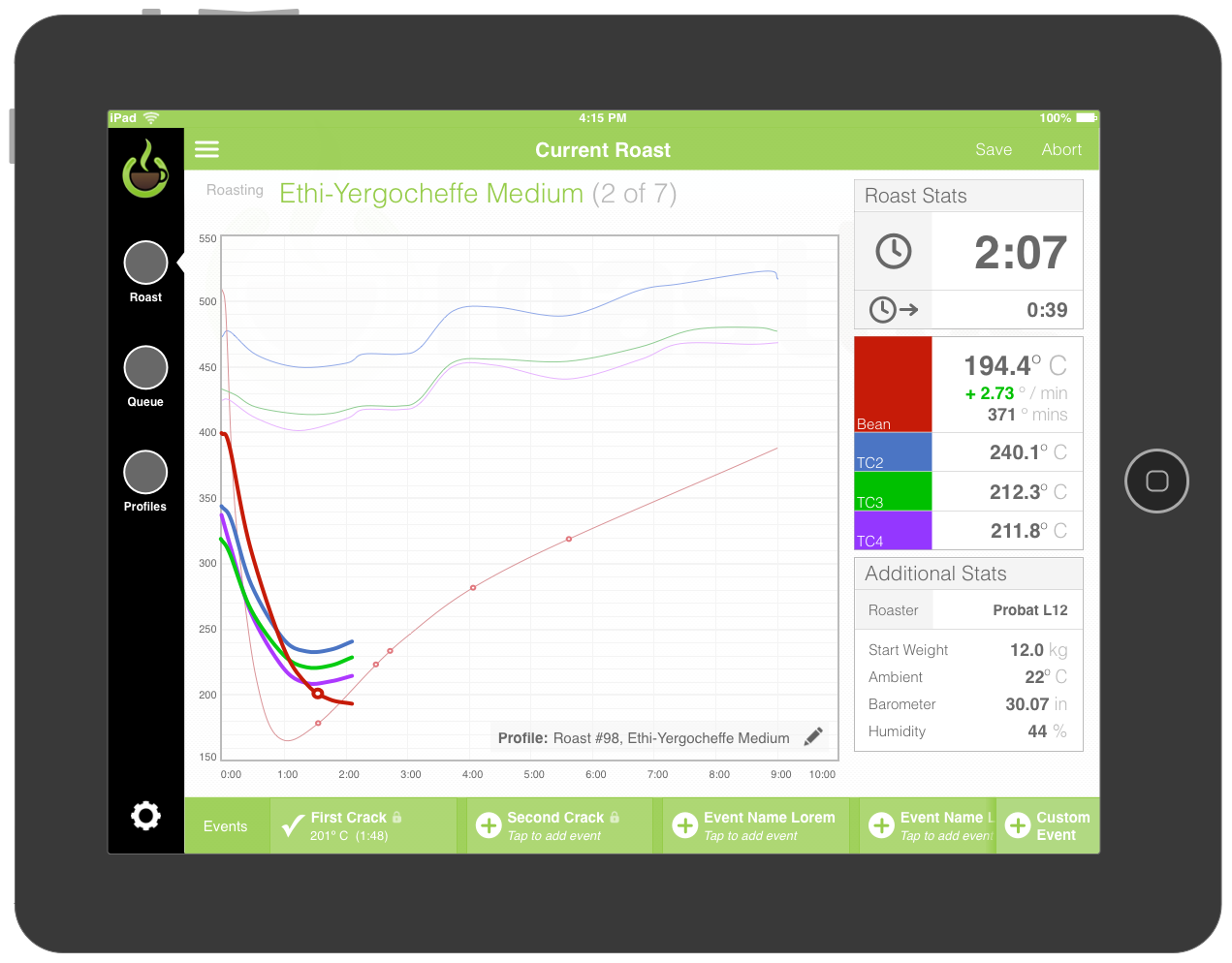 iPad Client - Roasting C - Sidebar Navigation.png