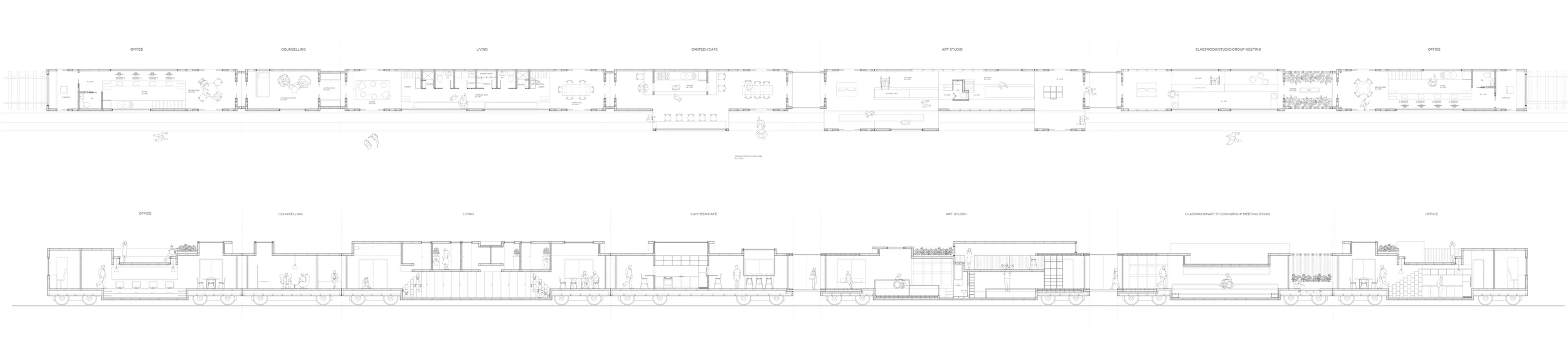 Plan and section.