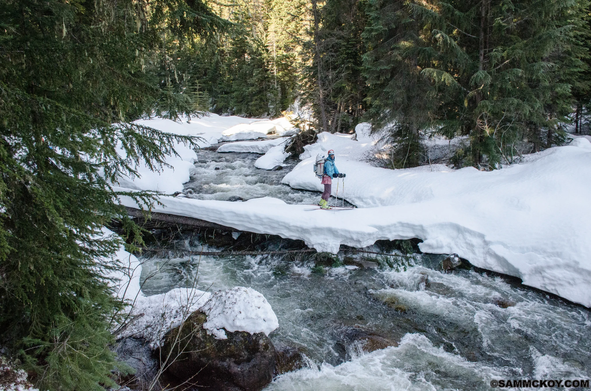 A little tricky to get onto but otherwise a very welcome way to cross an otherwise frigid crossing. 