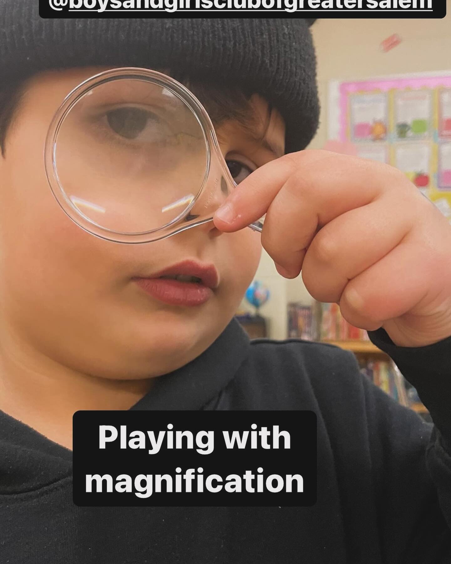 Playing with magnification after school!