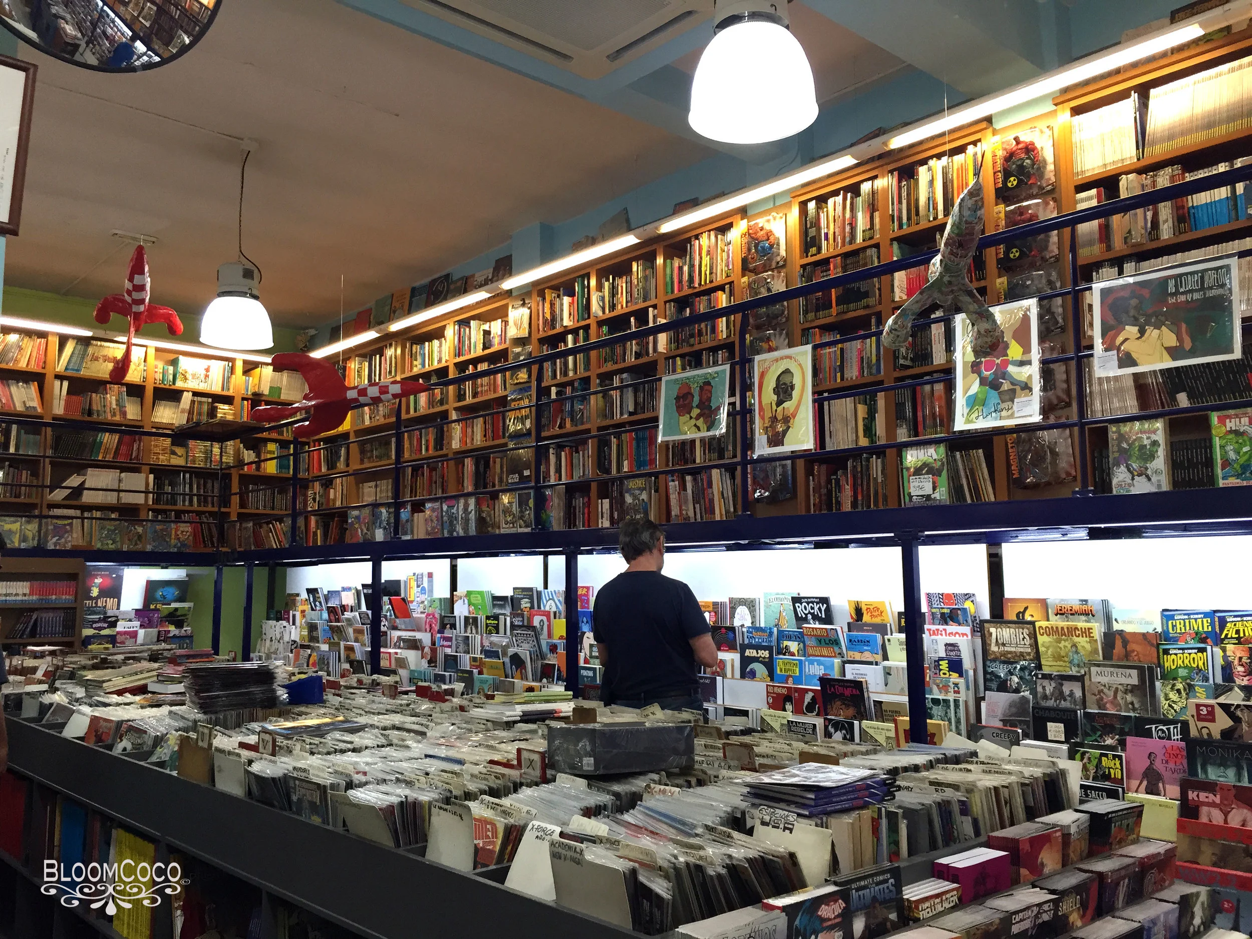  The store was really big and there were so many comics all around in every wall !