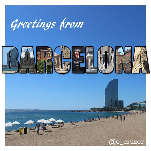 Barceloneta Beach and Arc De Triomf (Barcelona, Spain) 