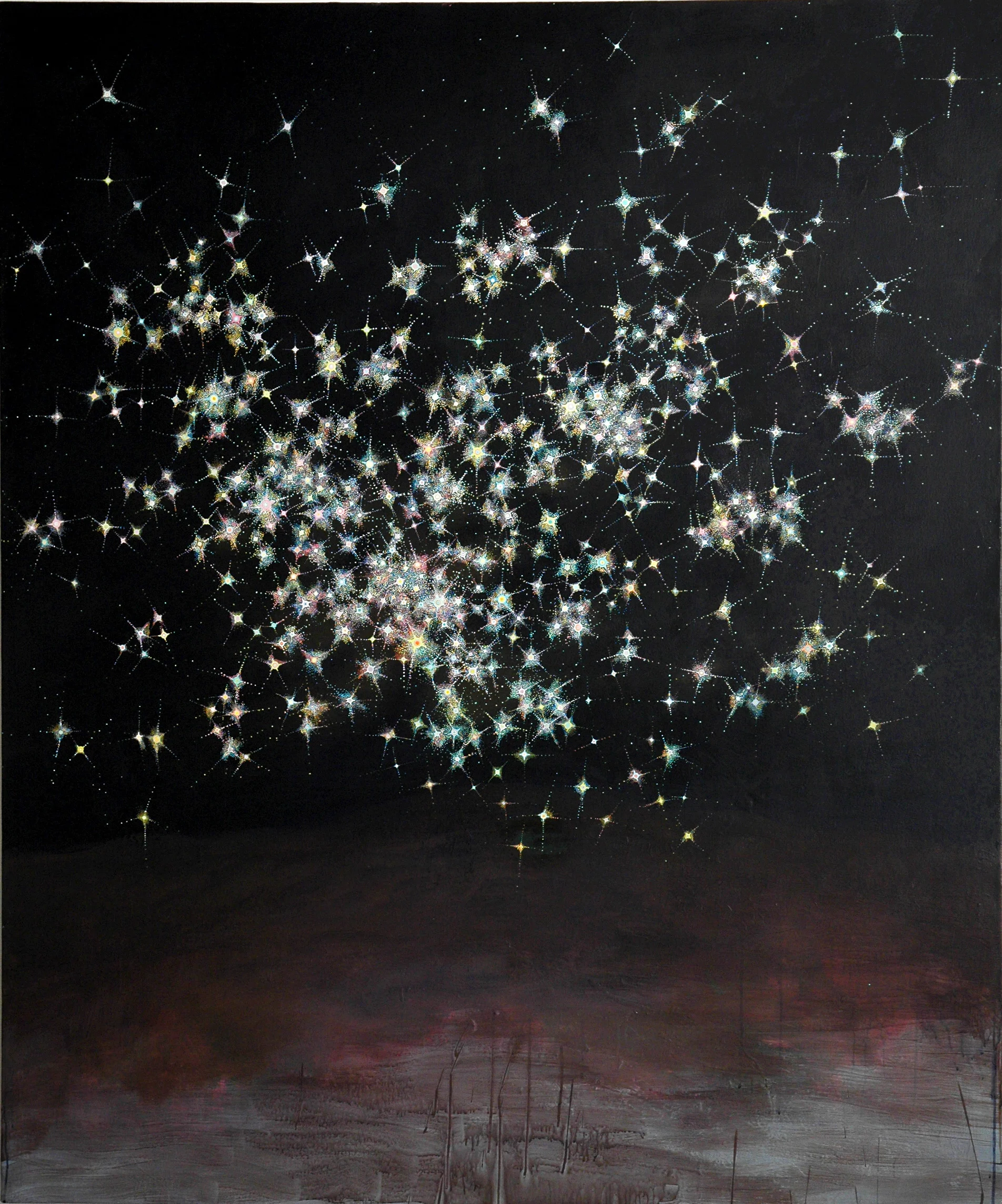 Blackblood and Twinkle, 72 x 60 inches, acrylic on canvas