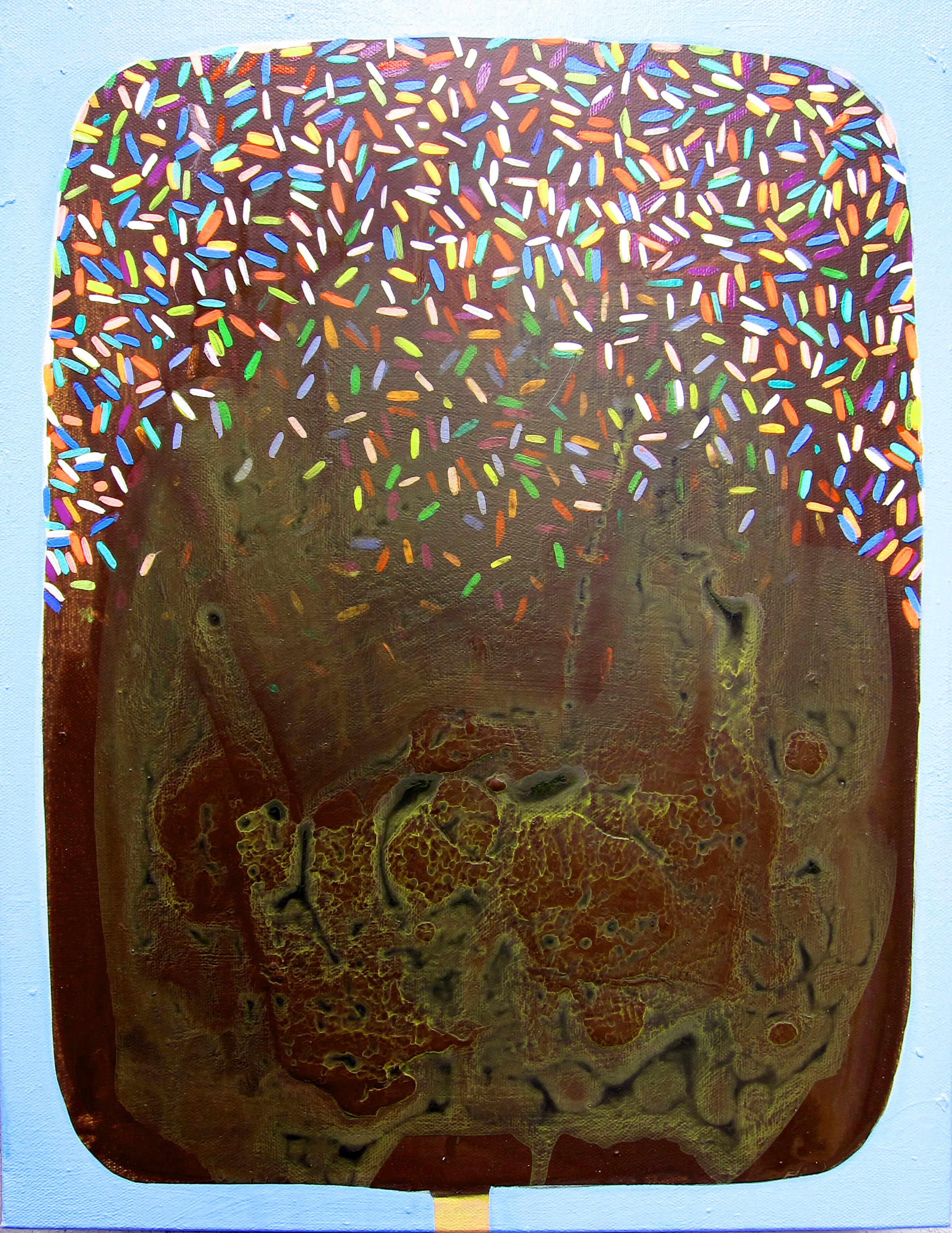 Chocolate Popsicle with Sprinkles, 16 x 12 inches
