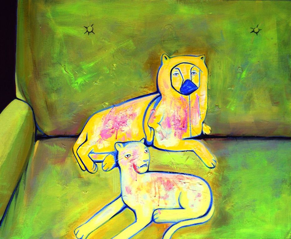 On The Couch, 24 x 30 inches, acrylic on canvas 2015