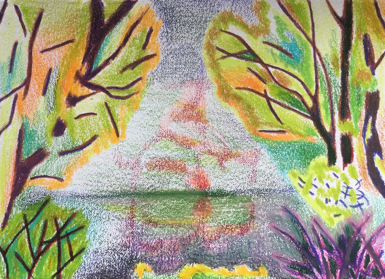 Two Trees and Pond