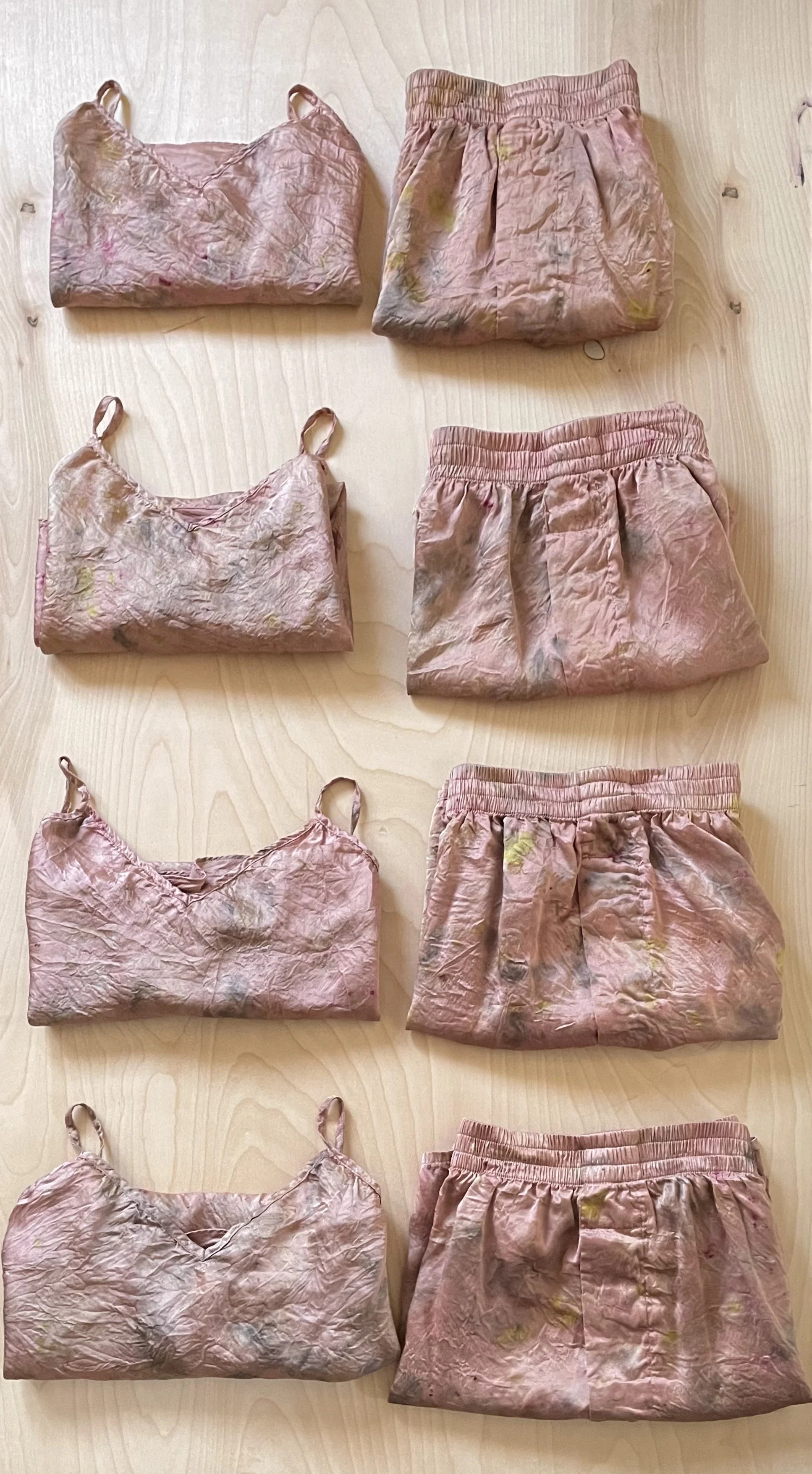 silk flower dyed pink sleep set