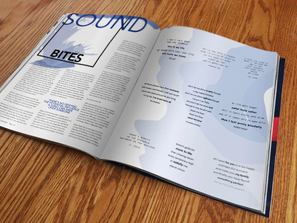  A spread from The Indigo Clctv, Issue 1. 