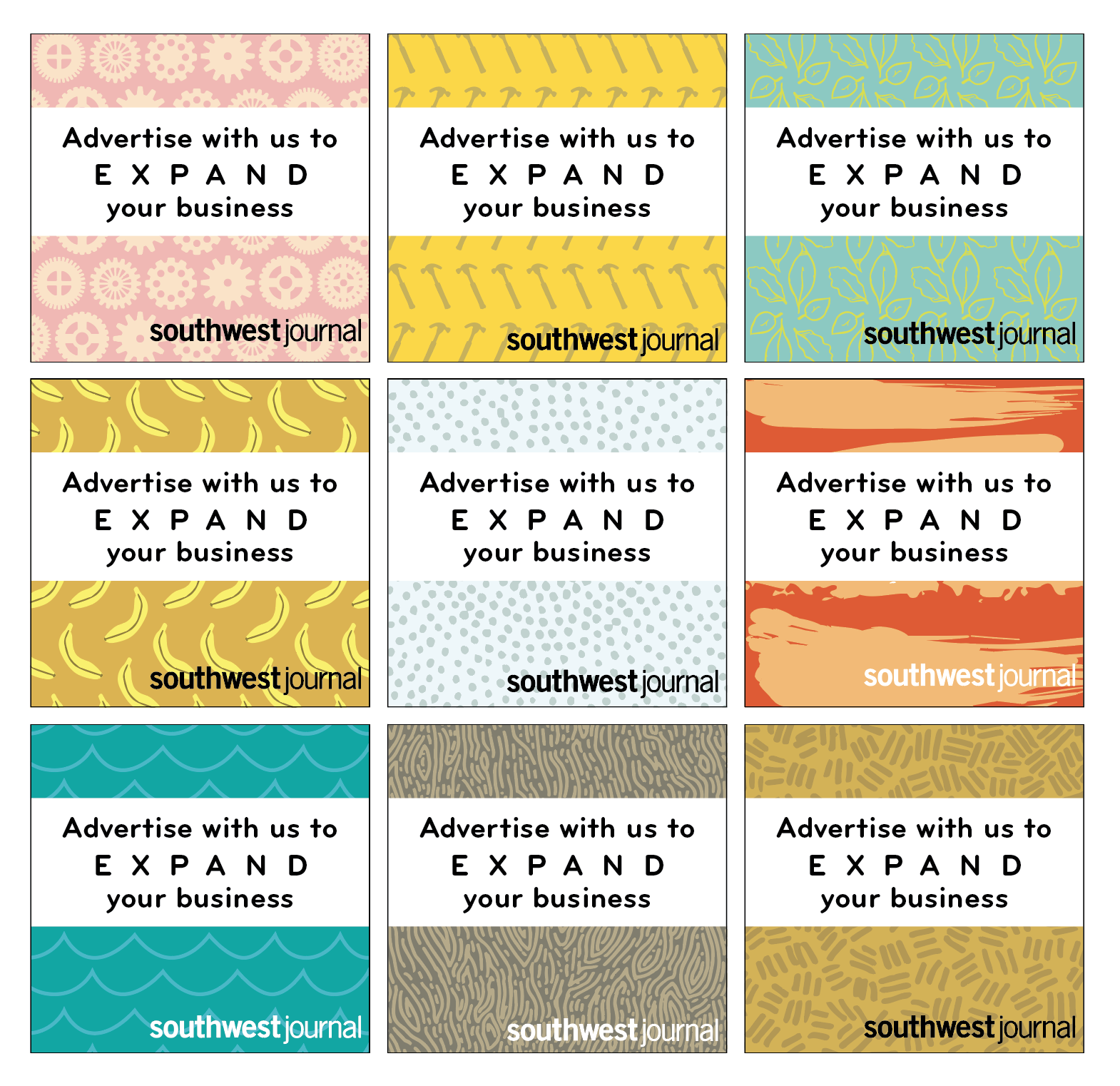 Filler ads for the Southwest Journal classified pages that I designed and wrote.