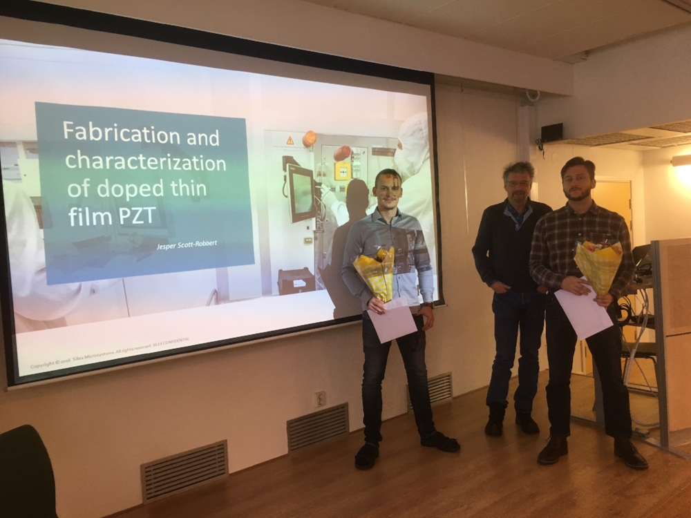 Left: Jesper- respondent, middle: Hans Sohlström (KTH -MST as examination) and right: Mikael as opponent. 