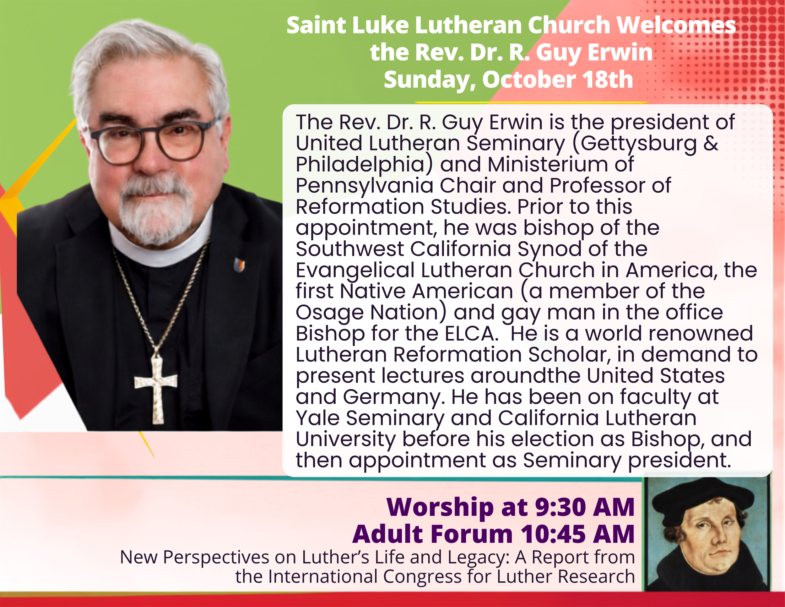 Adult Forum with President R. Guy Erwin