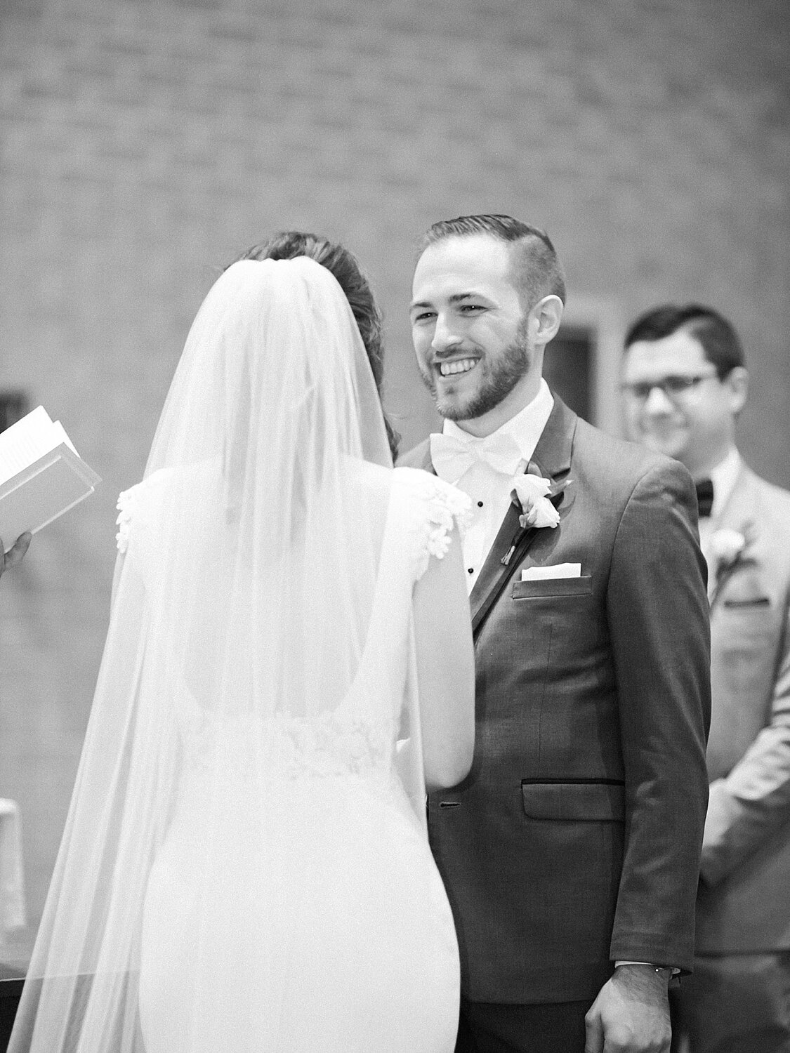 bride and groom exchange vows in New York with Asher Gardner Photography