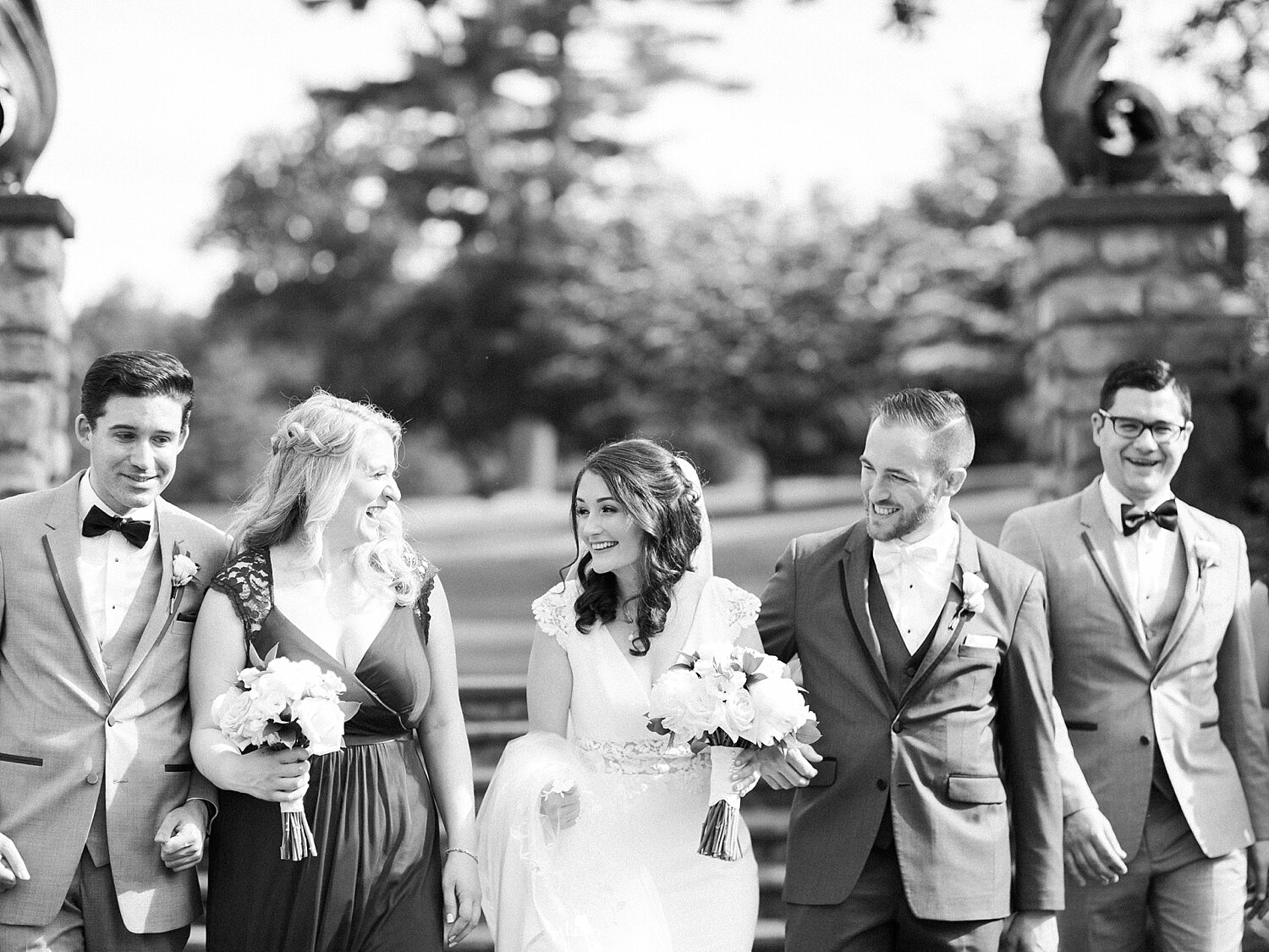 bridal party portraits at Paramount Country Club