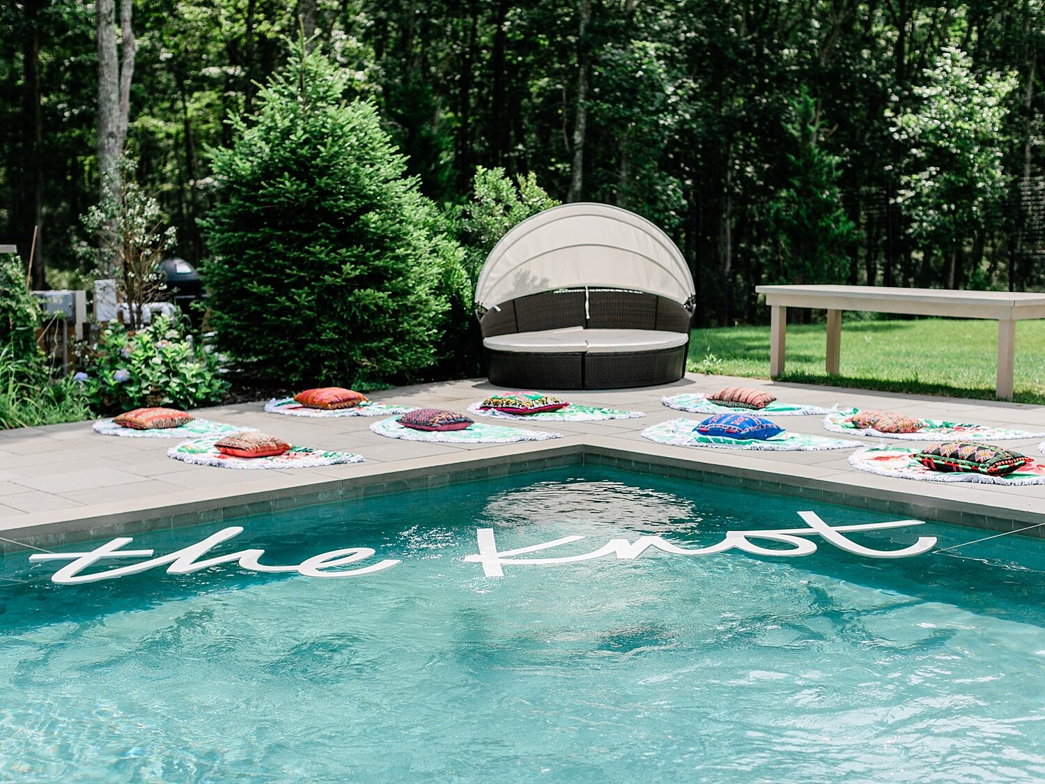 pool for party hosted by the Knot