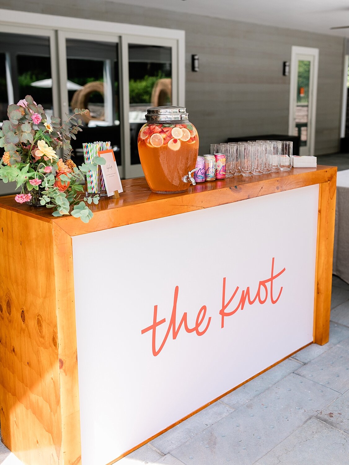 poolside bar at The Knot Event with Bachelorette star Rachel Lindsay