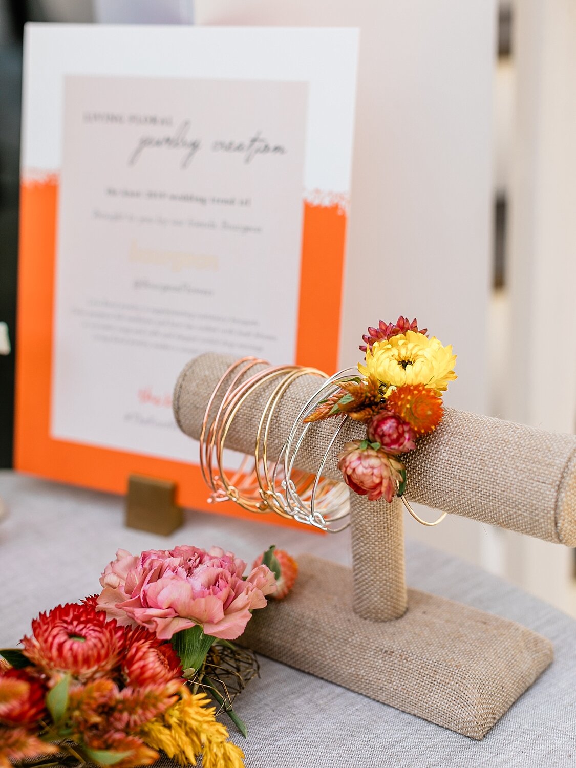 Bourgeon Flowers living jewelry at the Knot event