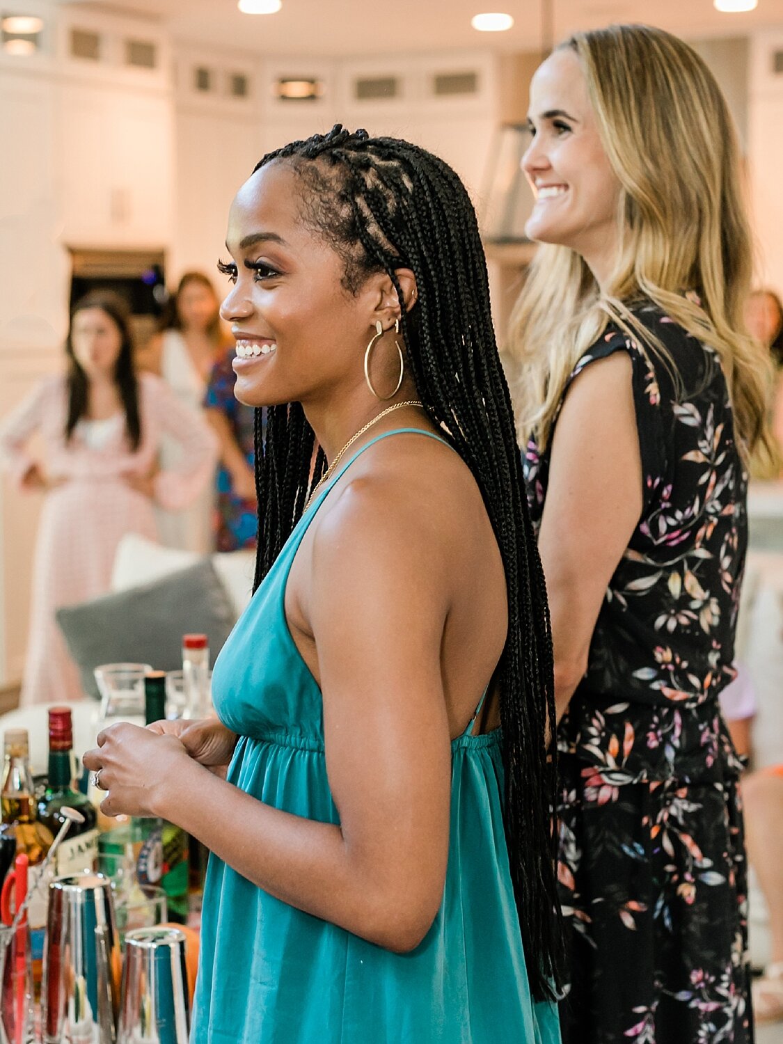 mixology class at The Knot Registry House event with Bachelorette star Rachel Lindsay
