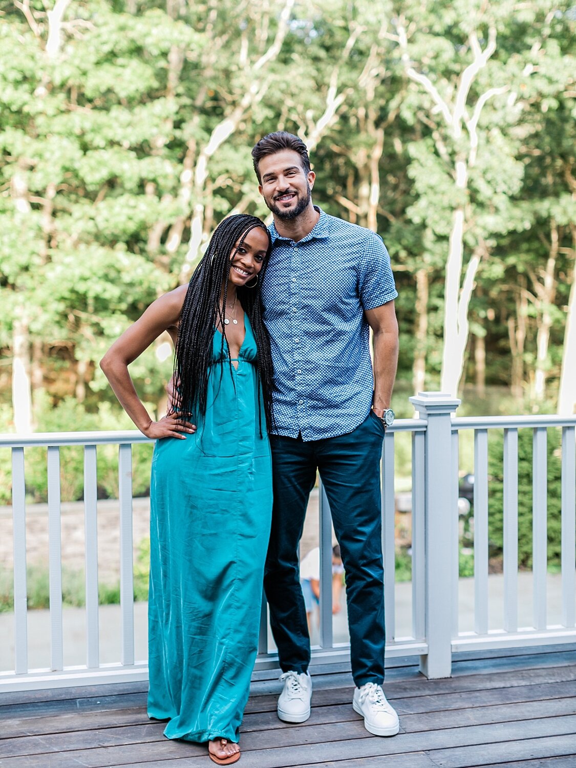 Bachelorette Rachel Lindsay and Bryan Abasolo at The Knot Registry House