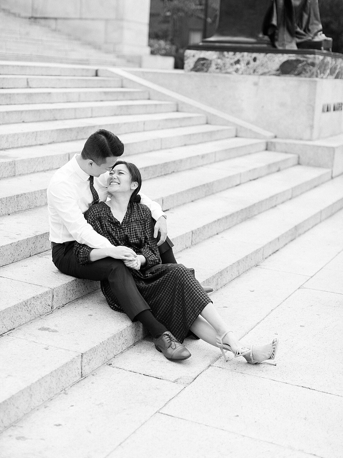 romantic portraits at Columbia University by Asher Gardner Photography