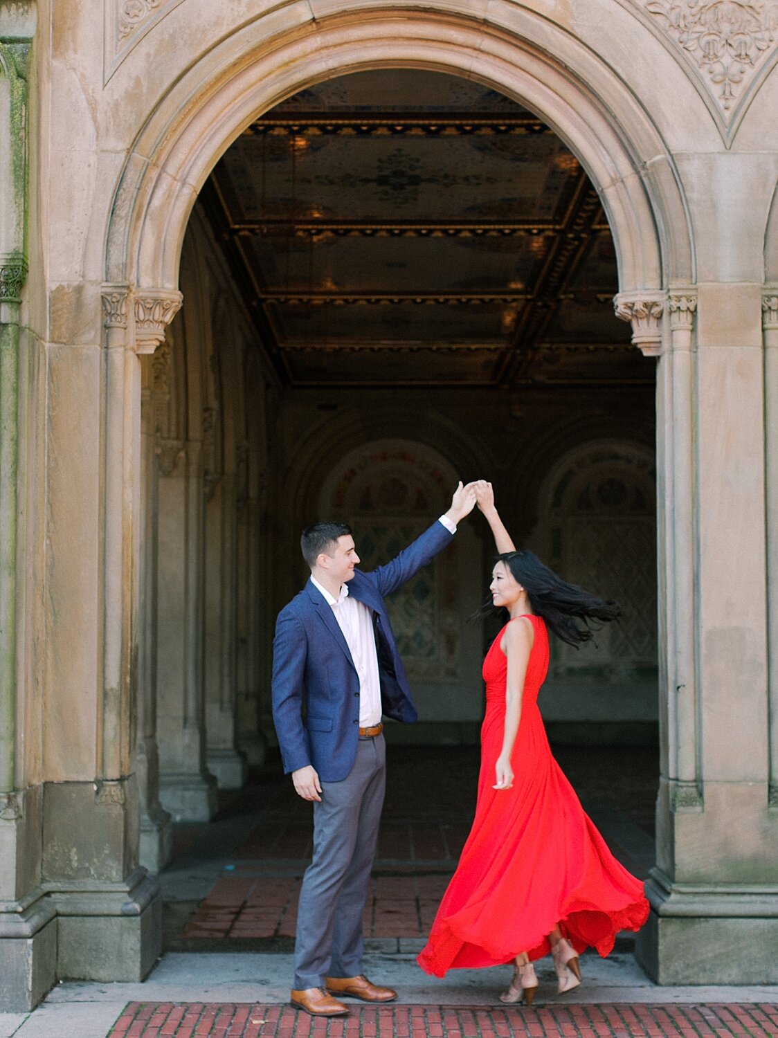 engagement session in Central Park by Asher Gardner Photography