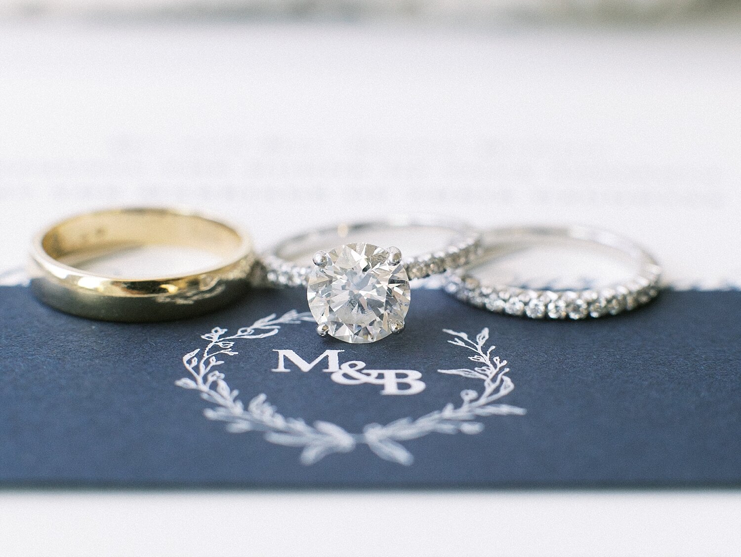 wedding rings photographed in Montauk NY with Asher Gardner Photography