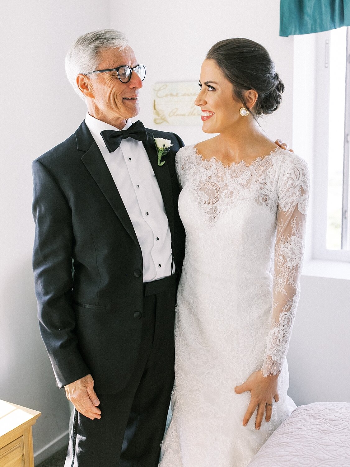 bride and father pose for Asher Gardner Photography