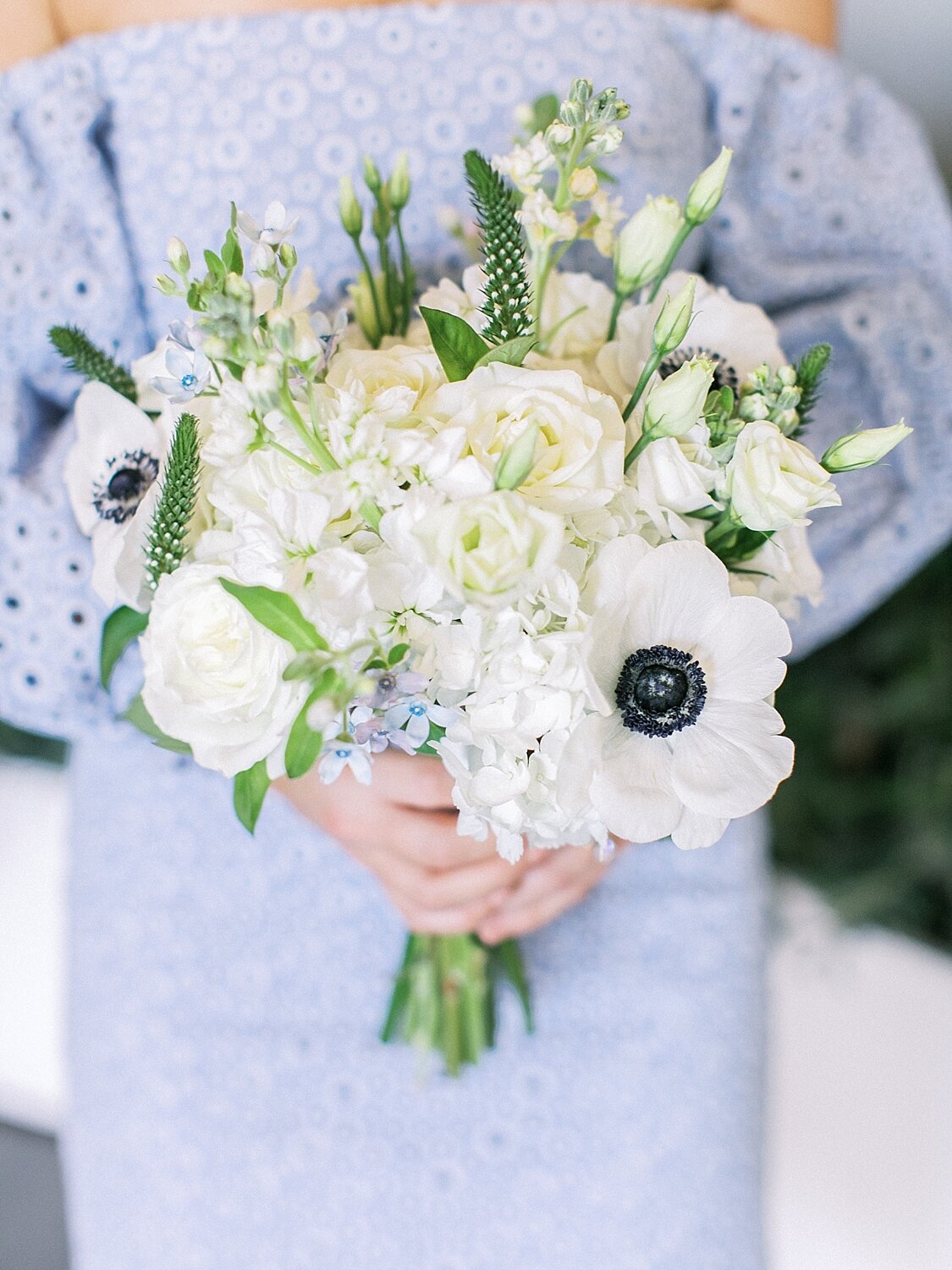 bridesmaid bouquet with anemones by Kim Jon Designs