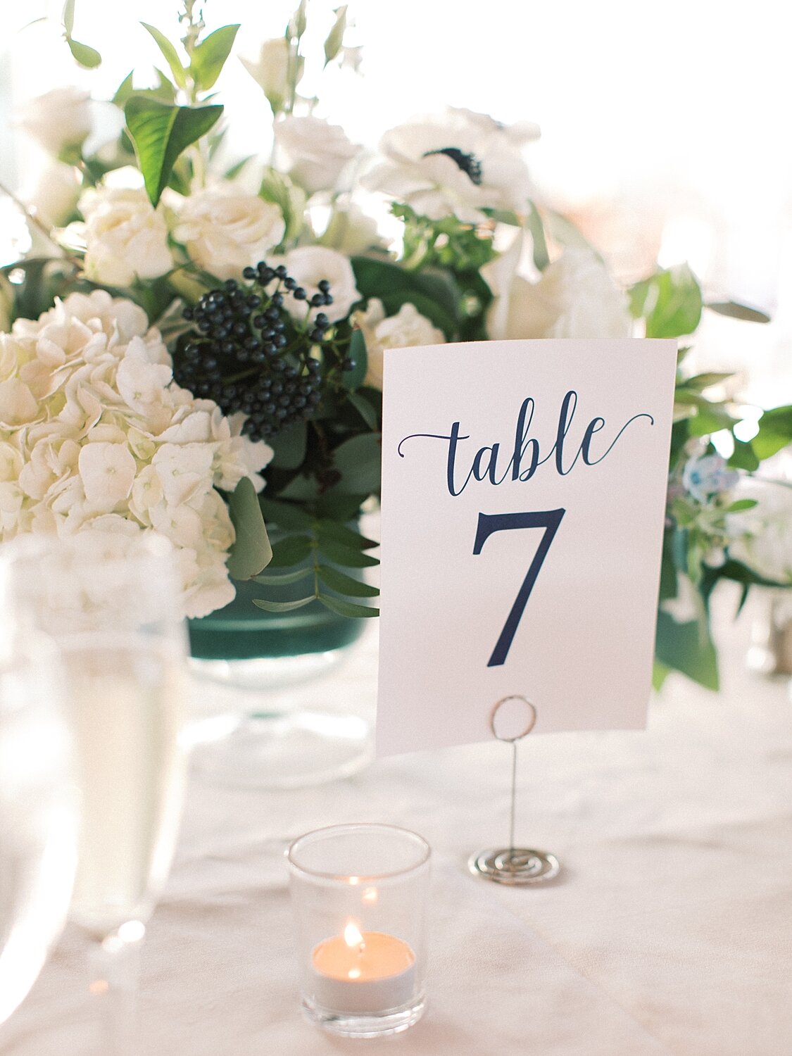 wedding reception centerpieces at 360 Downs with Asher Gardner Photography