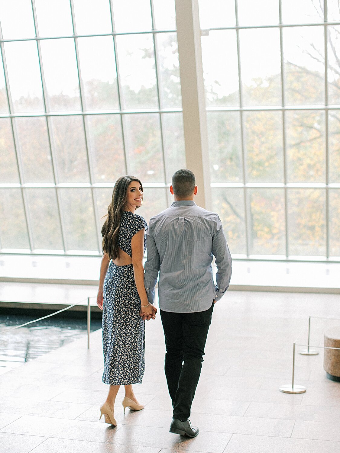 classic The Metropolitan Museum of Art engagement portraits by Asher Gardner Photography