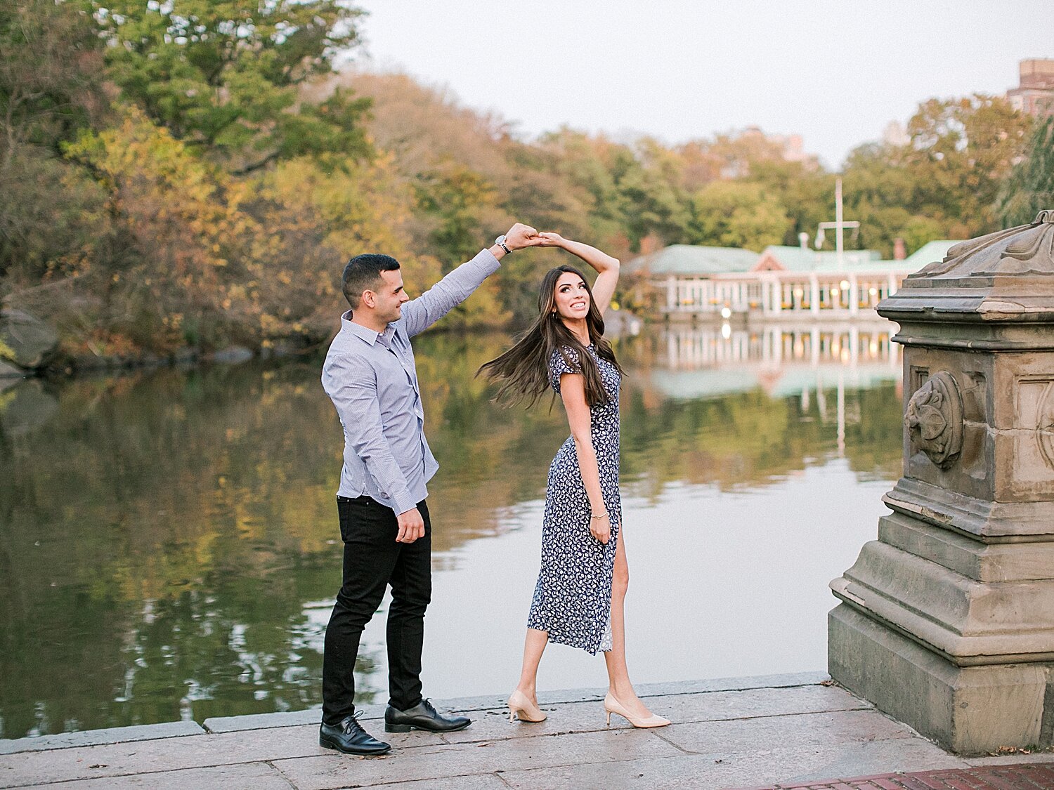 Central Park engagement photographed by Asher Gardner Photography
